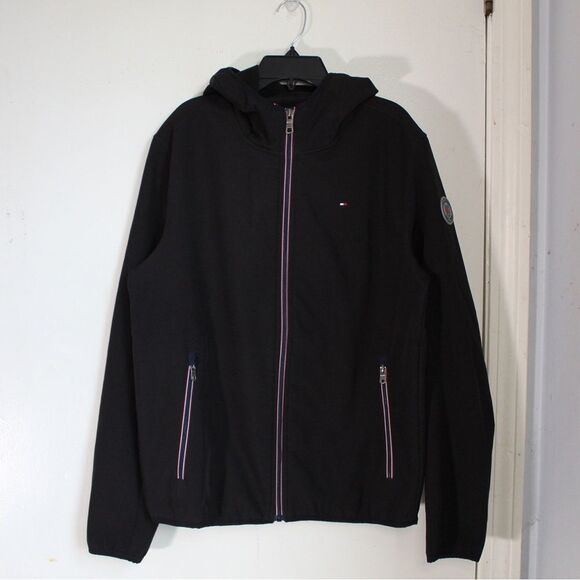 Tommy Hilfiger Mens Hooded Full Zip Windbreaker - Picture 1 of 3